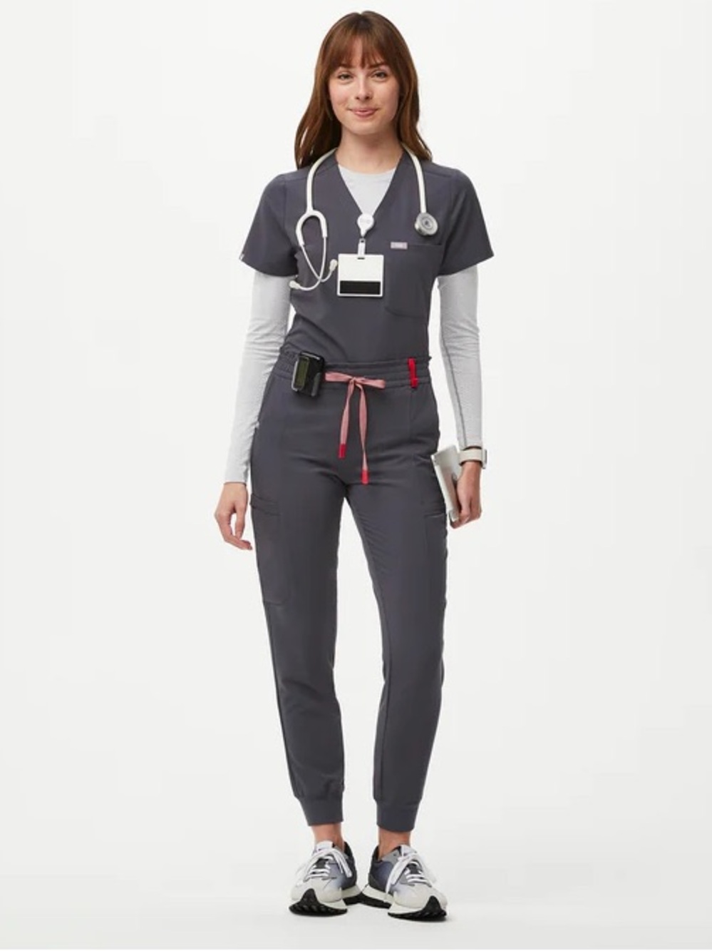 NEW Figs Scrub Set in Charcoal Grey - Lesage Joggers and Catarina Top